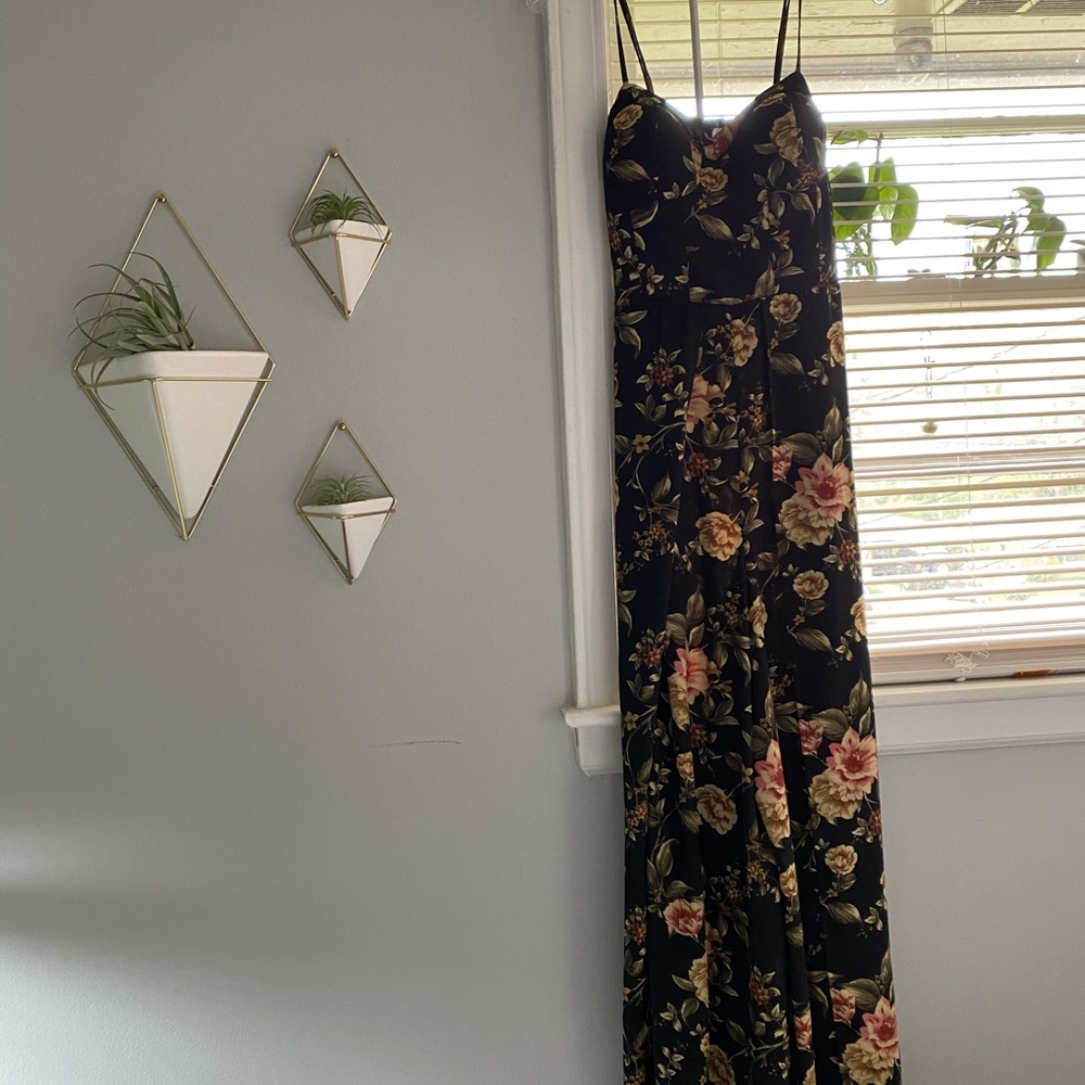 Rose patterned corset jumpsuit